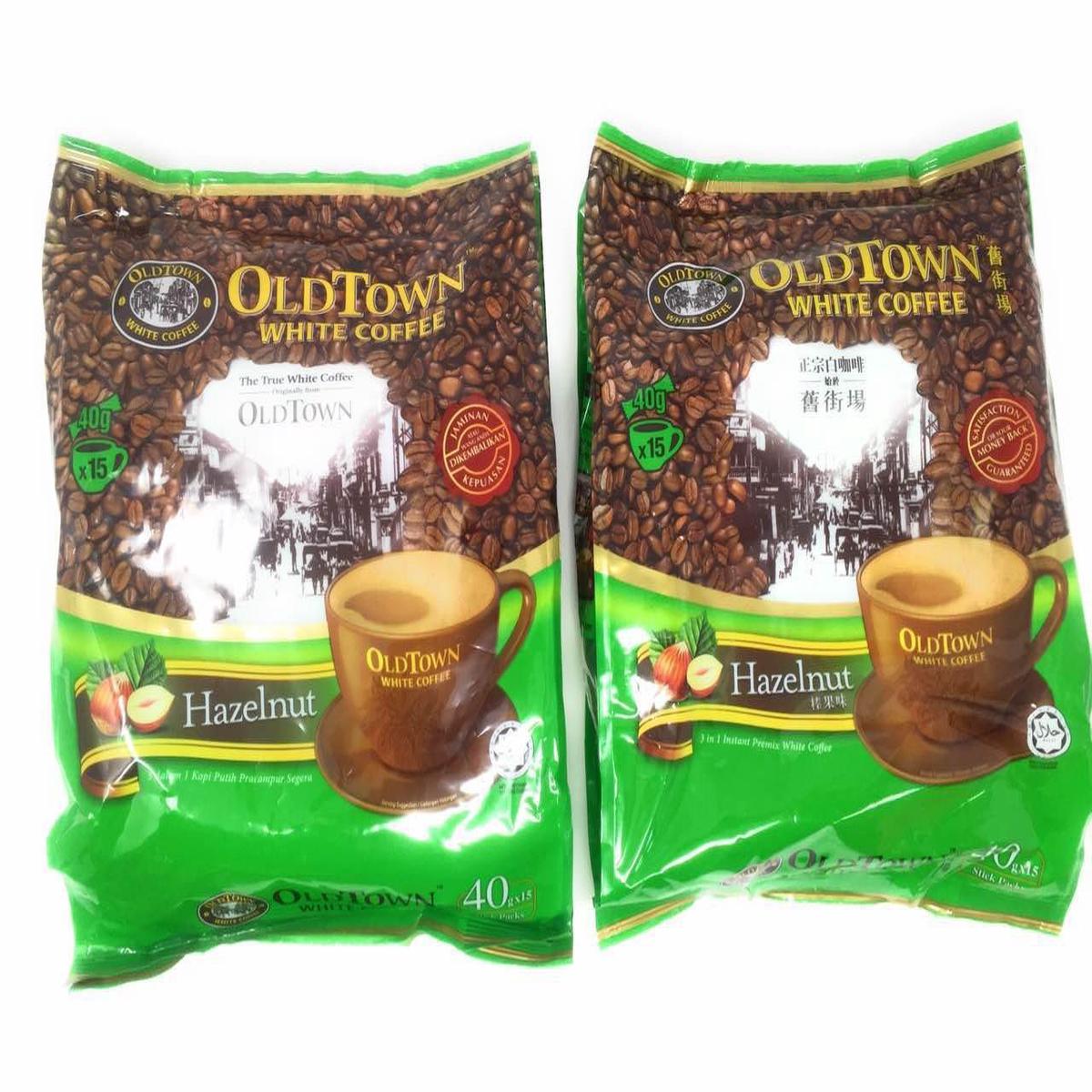 Fusion Select Old Town White Cafe 3in1 Hazelnut Coffee, 21.2 oz (2 Pack) - Rich Flavor, Convenient Size