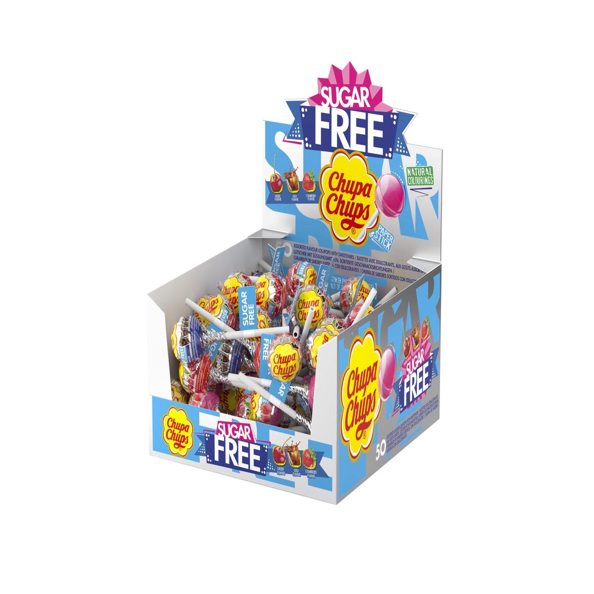 50 x Chupa Chups SUGAR FREE Lolly Assorted Flavours