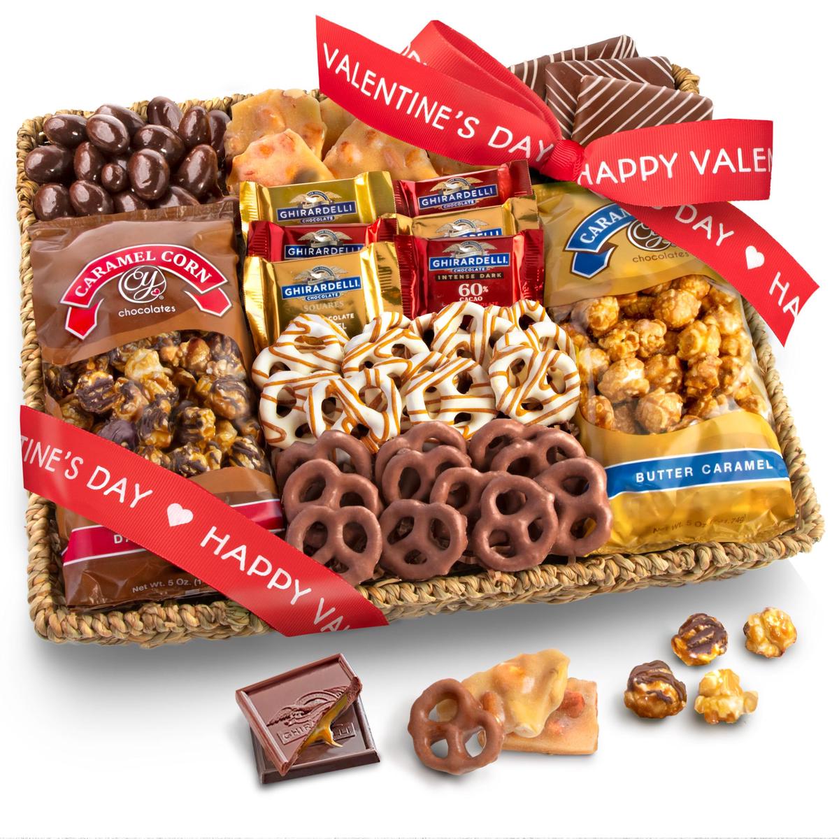 ValentineS Day Chocolate Caramel And Crunch Grand Gift Basket