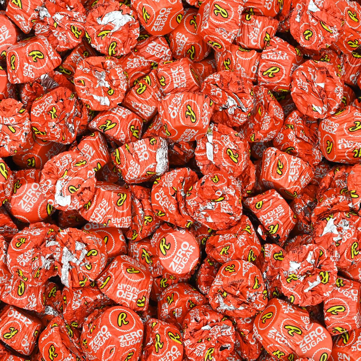 Zero Sugar Milk Chocolate Peanut Butter Cups - 1 LB Bulk Bag - Individually Wrapped Sugar Free Candy - Guilt-Free Chocolate   Party Favors  Candy Bowls & Holiday Desserts