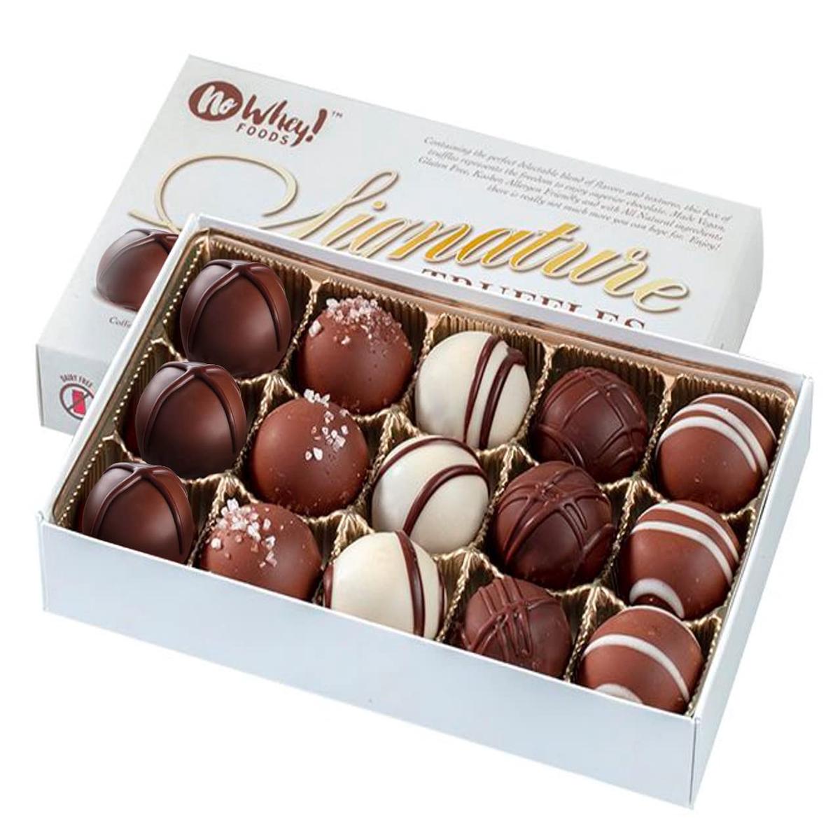 Vegan, Gluten Free, Nut Free | Gourmet Chocolate Truffle Collection (15 Pieces) | Dairy Free, Soy Free, Sesame Free | Allergy Fr