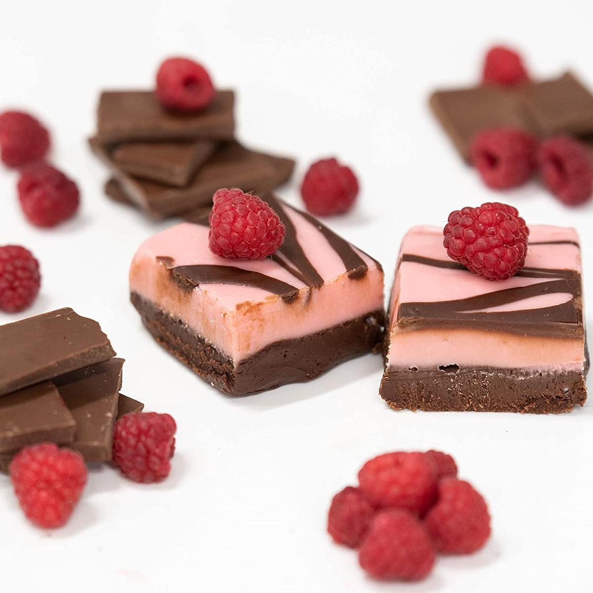 Valley Fudge Raspberry Chocolate Swirl Artisan Fudge, One Pound Package, Gourmet Candy