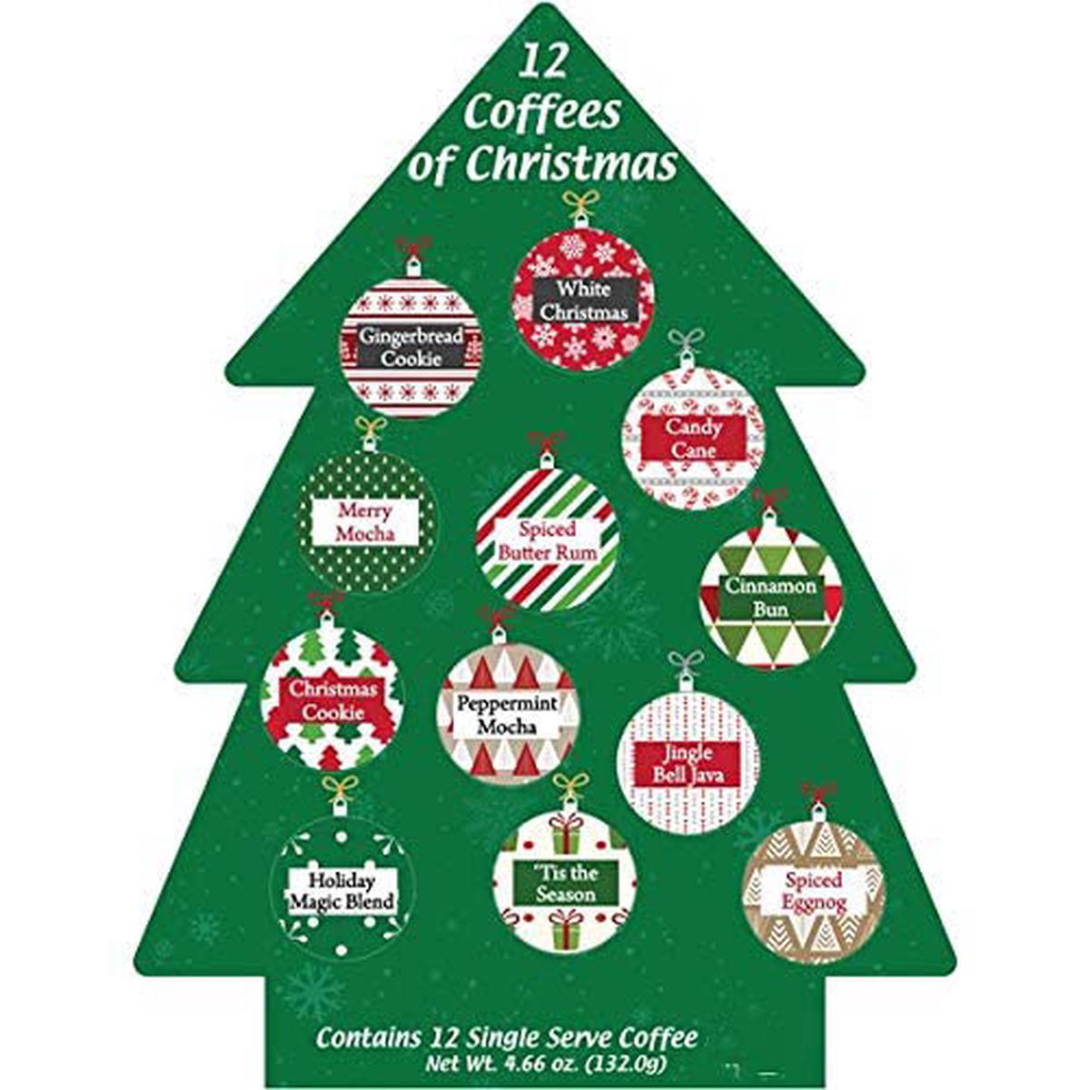 Christmas Coffee Gift 12 Single Serve Keurig Compatible K Cups Coffee Pods Advent Calendar For Adults Assortment- Holiday Coffee