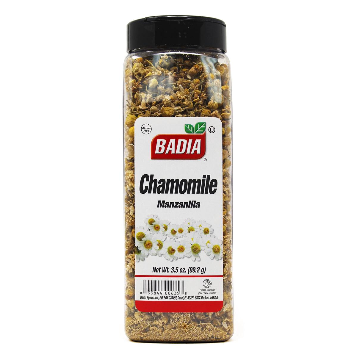 Badia Chamomile Flower Loose Dried Tea, 3.5 oz Bottle - Kosher Herbal Infusion for Relaxation and Wellness