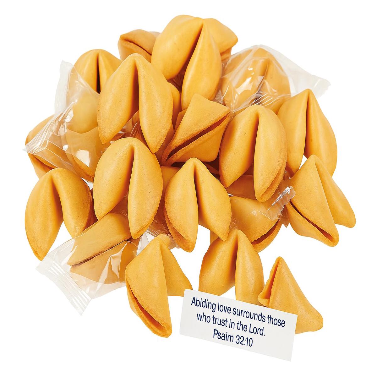 100 Bible Verse Fortune Cookies  Individually Wrapped Religious Candy With Scripture Messages  Kosher, Nut-Free Christian   For Easter, Vbs, Church, Christmas & Party Favors  Made In Usa