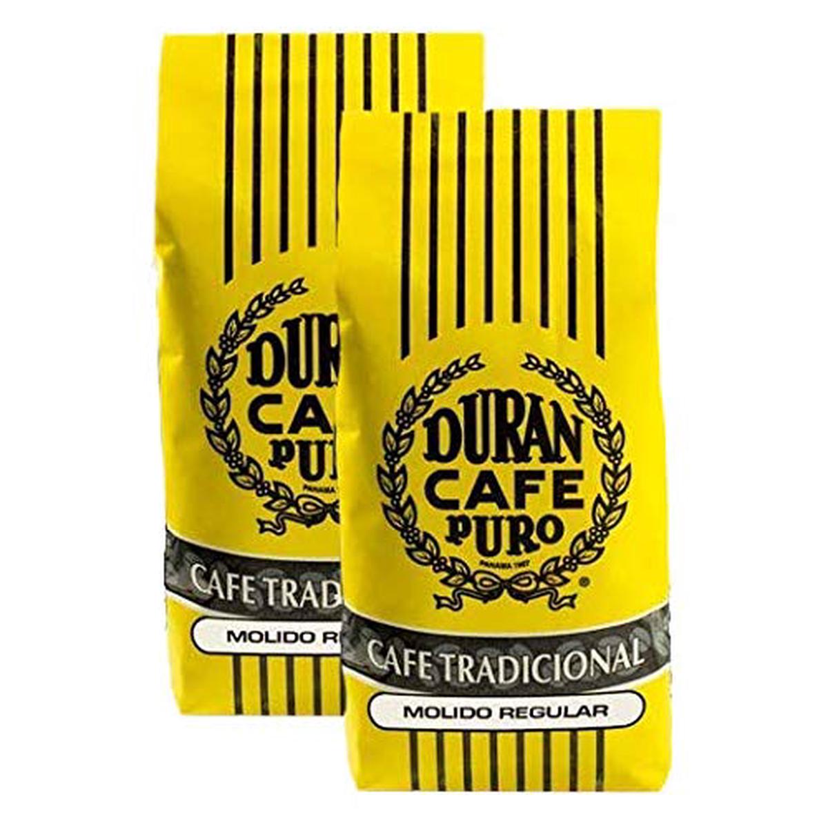 Cafe Duran Cafe Tradicional Two Pack - Best Panama Coffee, Regular Ground, 1 Pound/425g (15 Ounce)