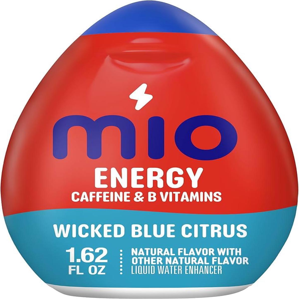 Southwind Enterprises MiO Energy Liquid Flavor Enhancer, Caffeine & B Vitamins, 0.56 Fl Oz (Pack of 3), Wicked Blue Citrus