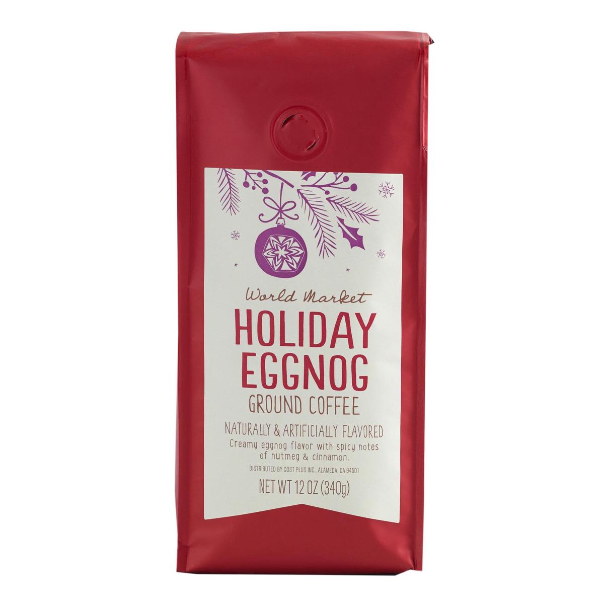 WMCP Holiday Limited Edition Ground Coffee, Eggnog Flavor, 12 Ounce Pack