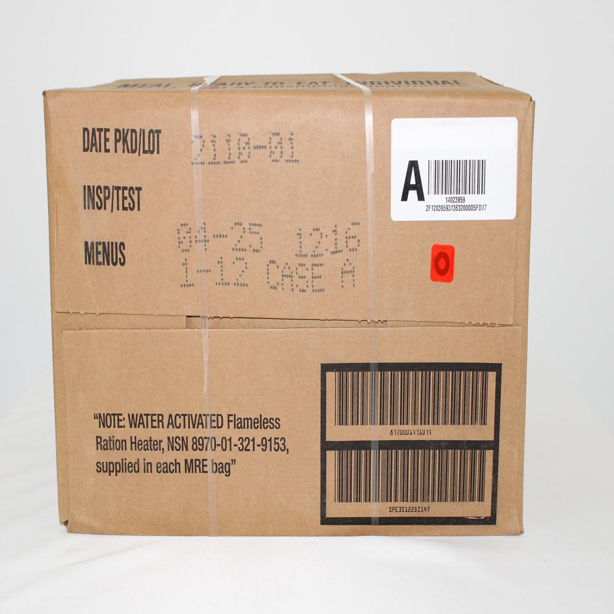 Wornick, Sopakco, Ameriqual Mre Meals Ready To Eat, Inspection 2025, 2026 Or Better, Emergency Food Supply, Survival Camping Outdoor 12 Pack(Random Case (A Or B), 1, Count)
