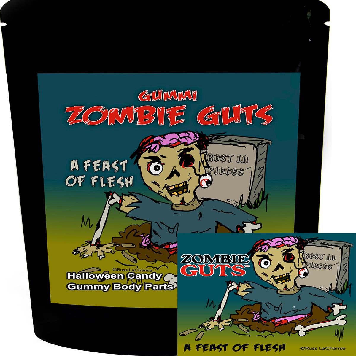 Zombie Guts Body Part Gummies Funny Unique Easter Basket Gag Gift Candy For Birthday Girls, Boys And Teens (5.5 Ounces)