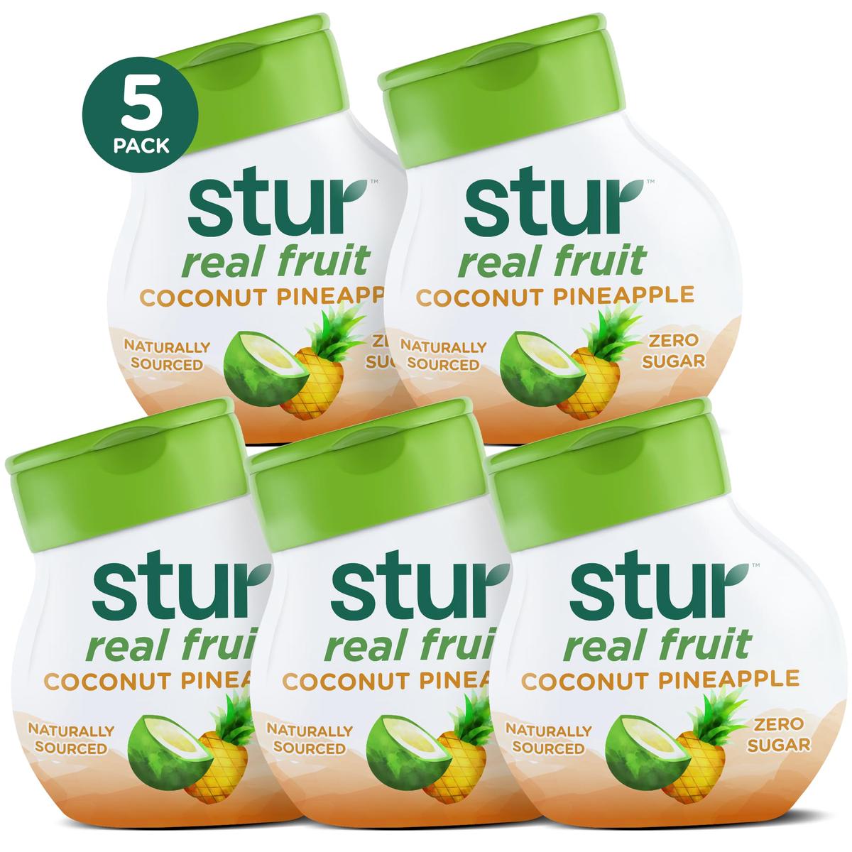 Stur Liquid Water Enhancer | Coconut Pineapple | Naturally Sweetened | High in Vitamin C & Antioxidants | Sugar Free | Zero Calo
