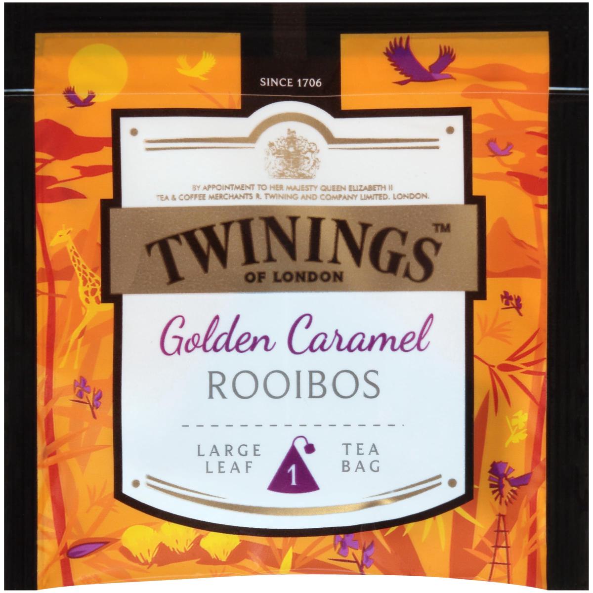 Twinings Discovery Collection Golden Caramel Rooibos, 30 Large Leaf Pyramid Tea Bags