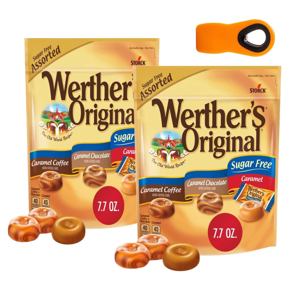 Werthers Original Hard Candy (7.70 OZ (Pack of 2) | Individually Wrapped Hard Candy,Sugar Free Caramel Candy |