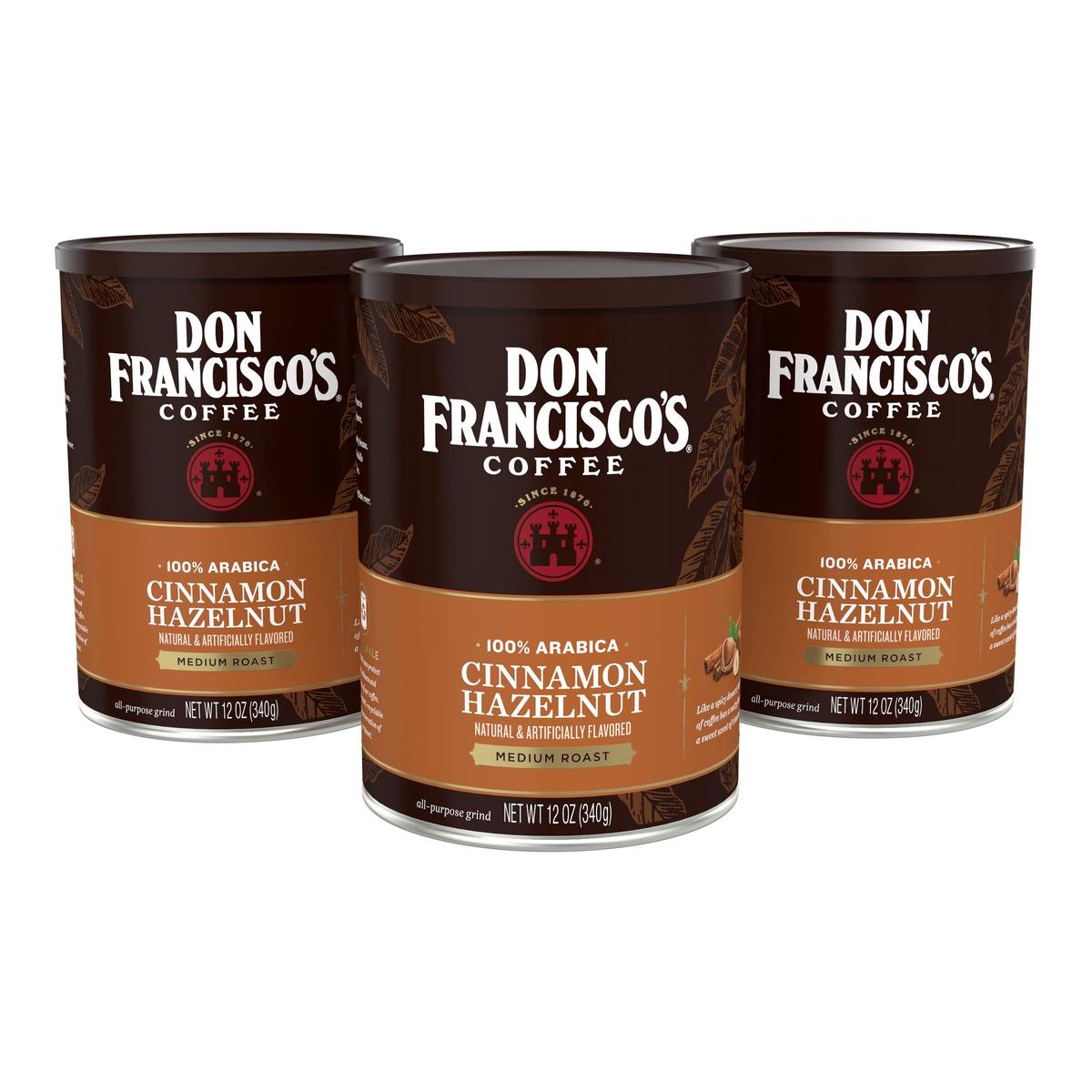 Don Francisco'S Cinnamon Hazelnut Flavored Ground Coffee (3 X 12 Oz Cans)