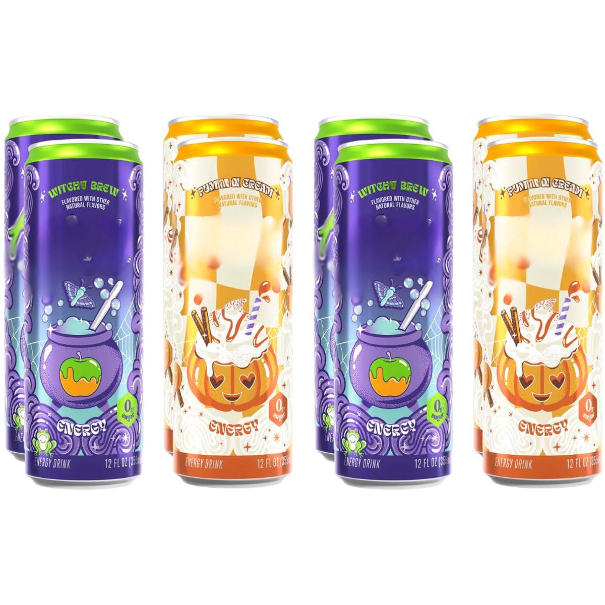 Witchez-Brew Sugar Free Energy Drink - Low Calorie Pre Workout Performance Beverage - Zero Sugar - 12 Fl Oz Cans (8 Pack) (8-Pac