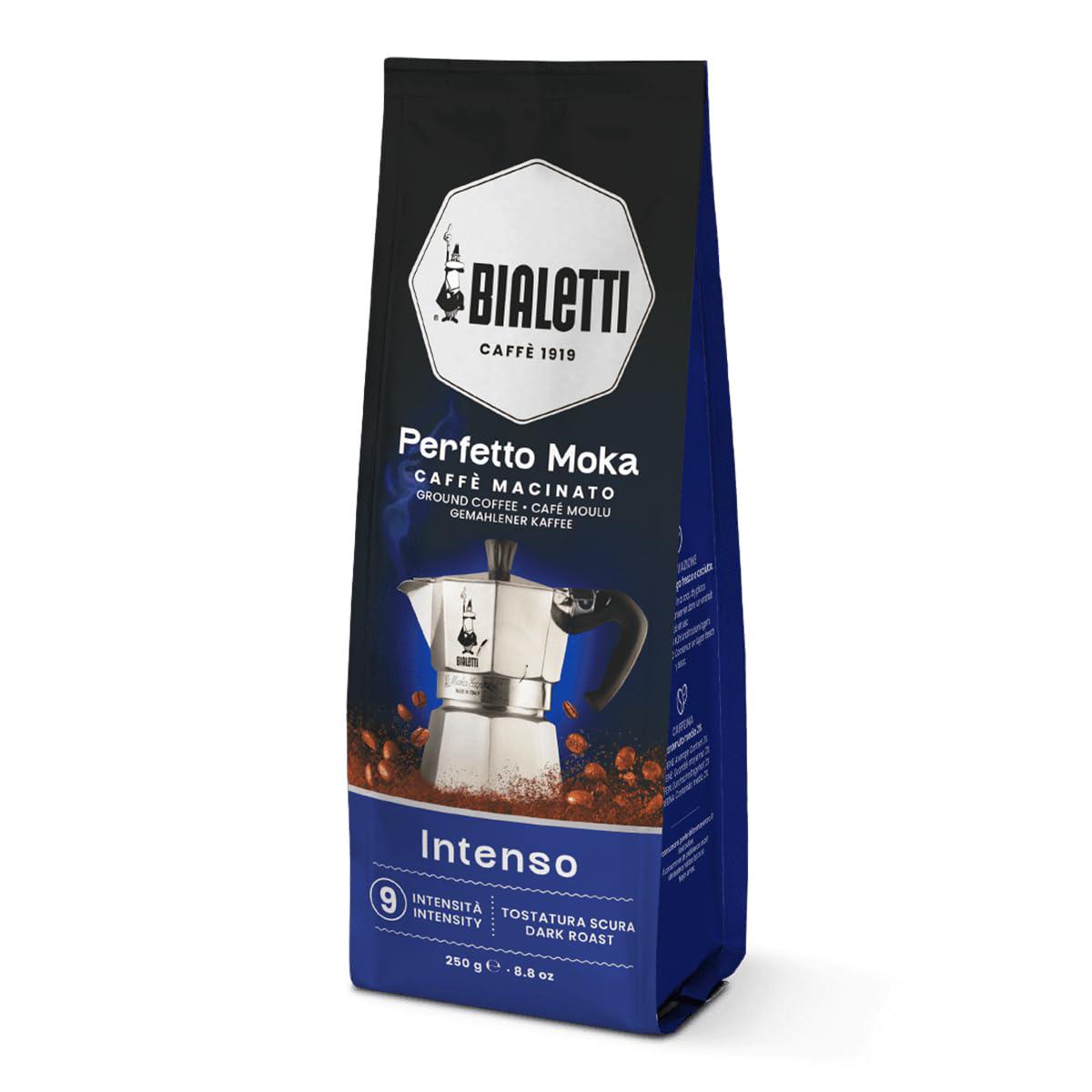 Bialetti Moka Caf Moulu Intenso Dark Roast Coffee, 250g (8.82 oz), Plastic, Model 8006363031608