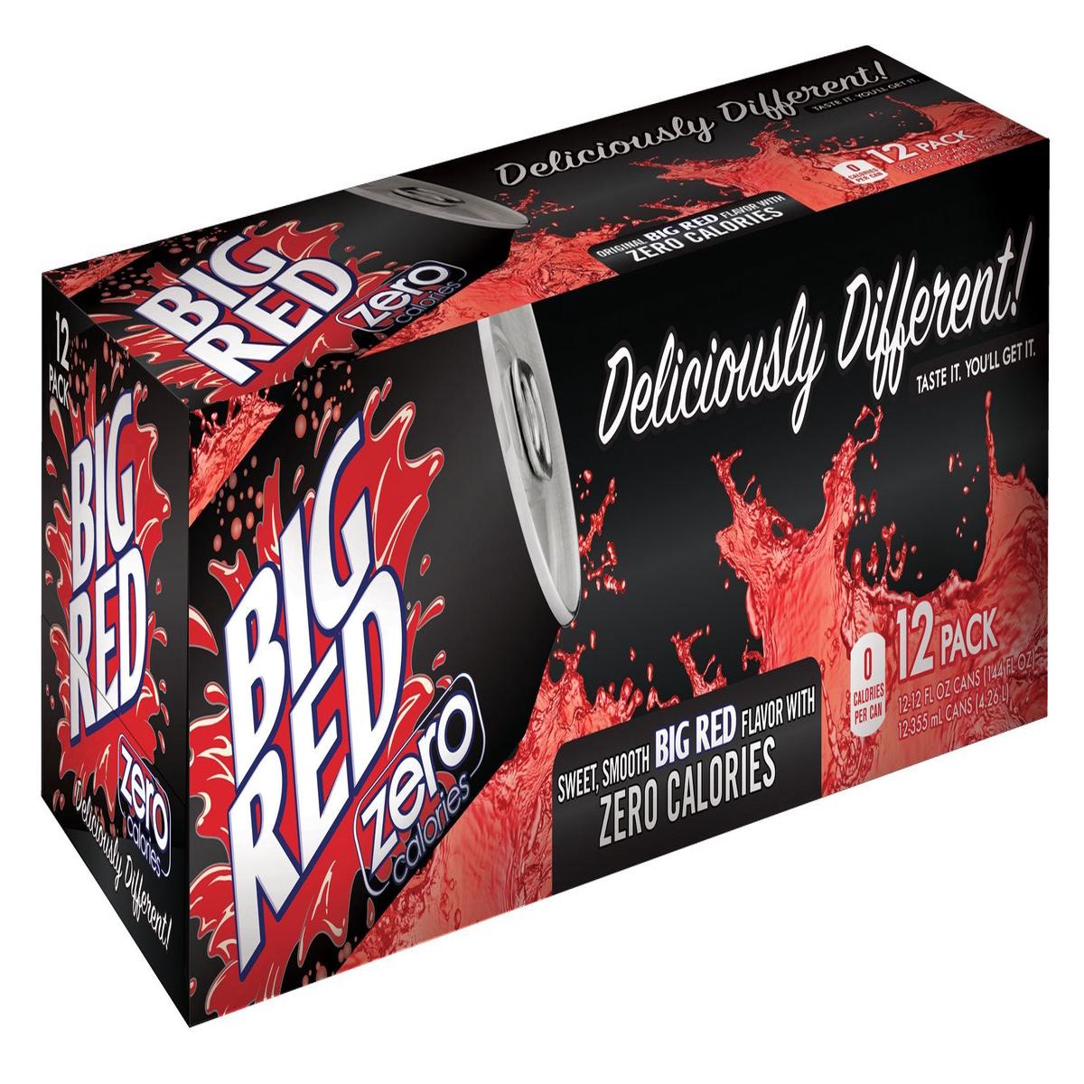 BIG RED Fridge Pack Cans Zero Calories, 12 fl oz (Pack of 12)