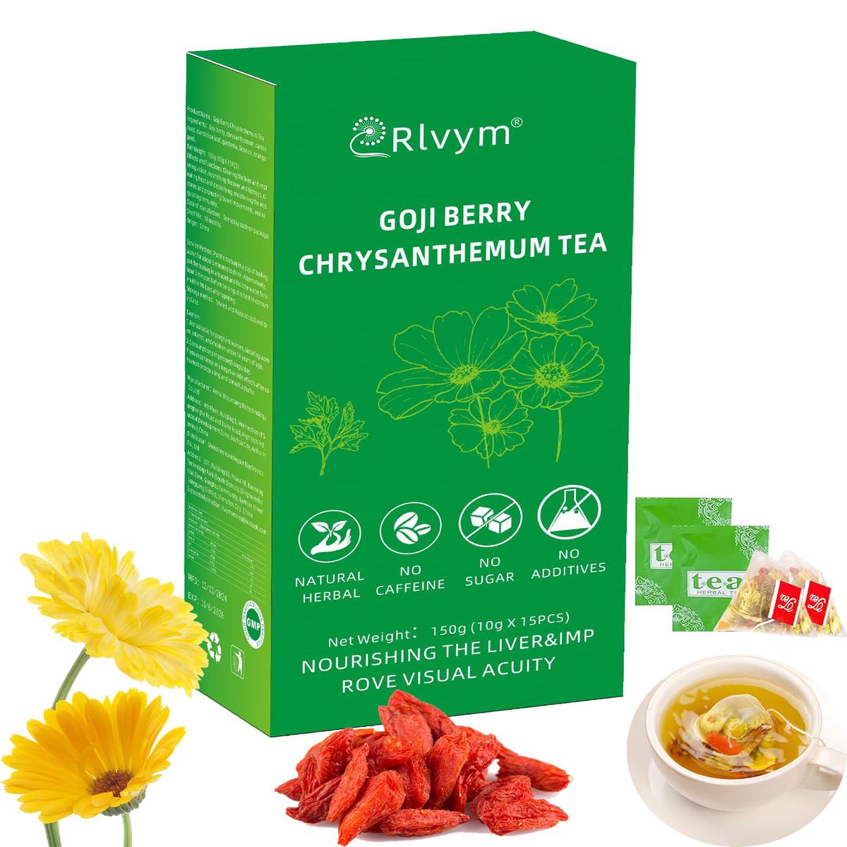 Goji Berry Chrysanthemum Tea For Liver Health, Dandelion Wolfberry Tea Bags, Chinese Health Herbal Tea, Include Cassia Seed, Lic