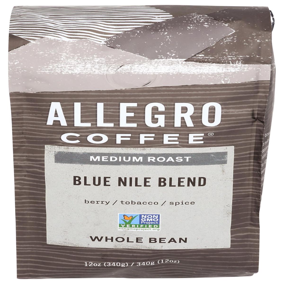 Allegro Coffee Blue Nile Blend Whole Bean Coffee, 12 oz, Pack of 1