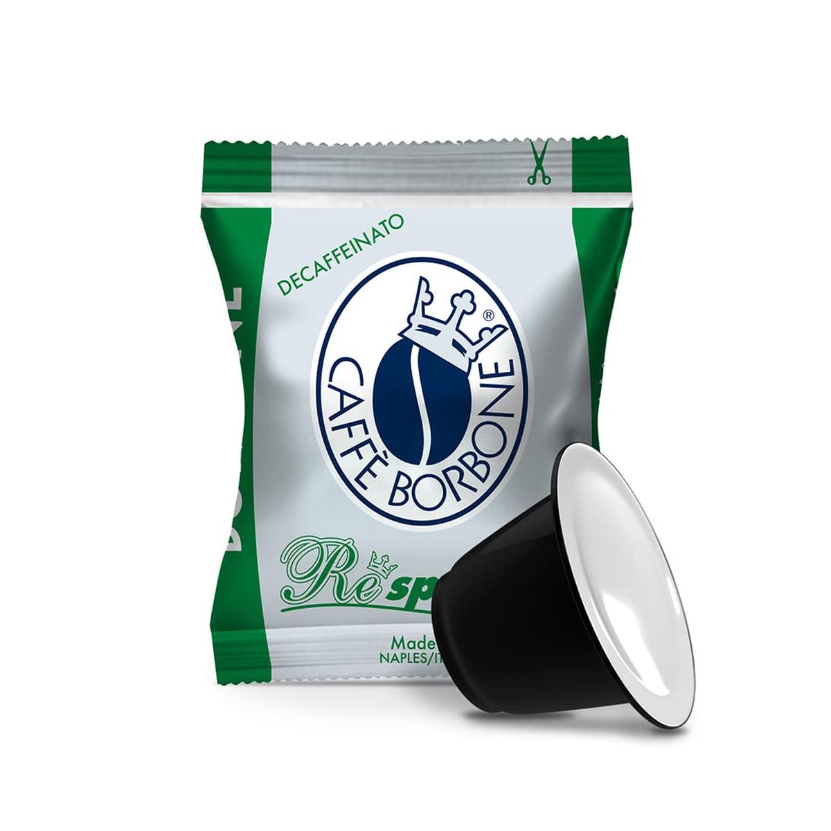 Caffe Borbone Nespresso Compatible Coffee Pods, Dek Blend Decaffeinated, Medium Roast, Decaf Espresso - Not Compatible With Vert