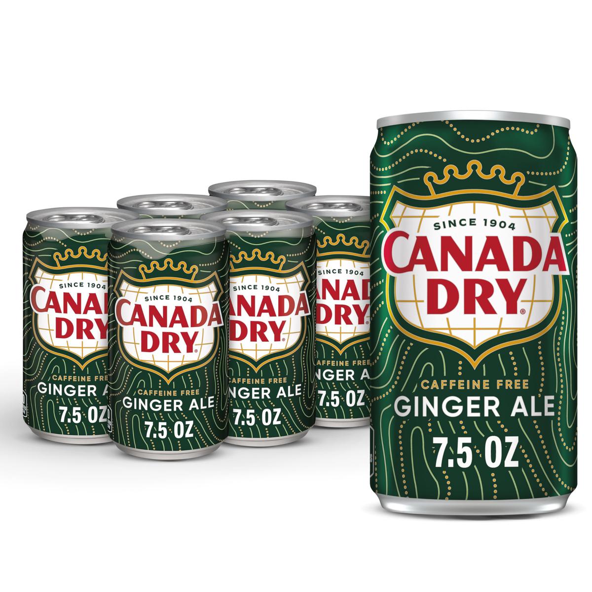 Canada Dry Ginger Ale Soda  7.5 fl oz cans  6 pack