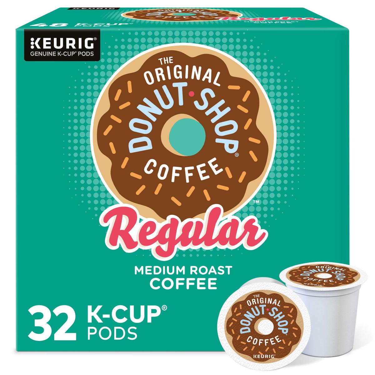 The Original Donut Shop Medium Roast Coffee Pods, 32 Count Single-Serve Keurig K-Cup Pods for a Perfect Brew