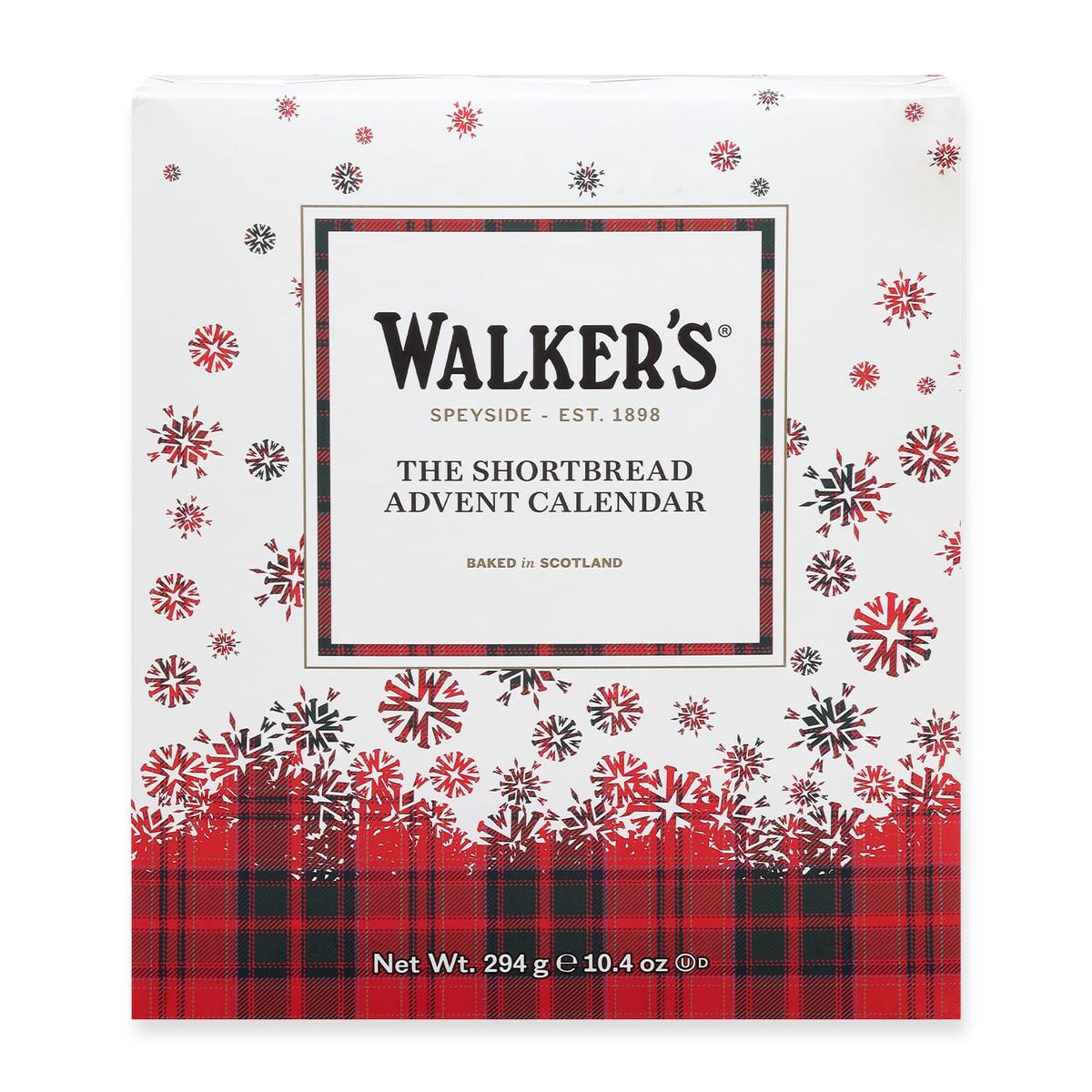 WalkerS 2025 Advent Calendar With Shortbread Cookies From Scotland - 24 Count (10.4 Oz) - Limited Edition Cookie Box With Christmas Cookies In Various Shapes And Flavors