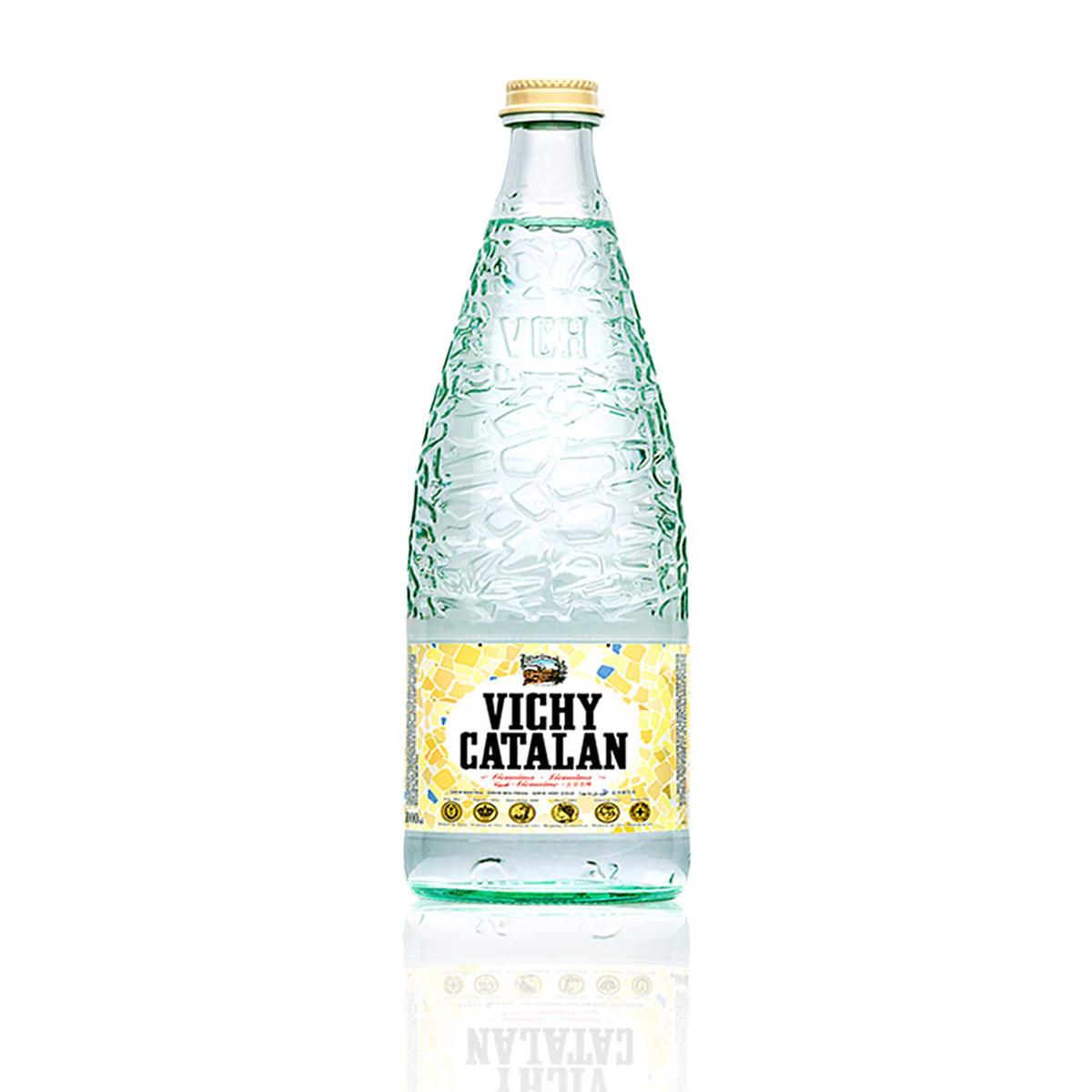 Vichy Catalan Sparkling Mineral Water, 33.8 Fl Oz, Pack of 6 Glass Bottles