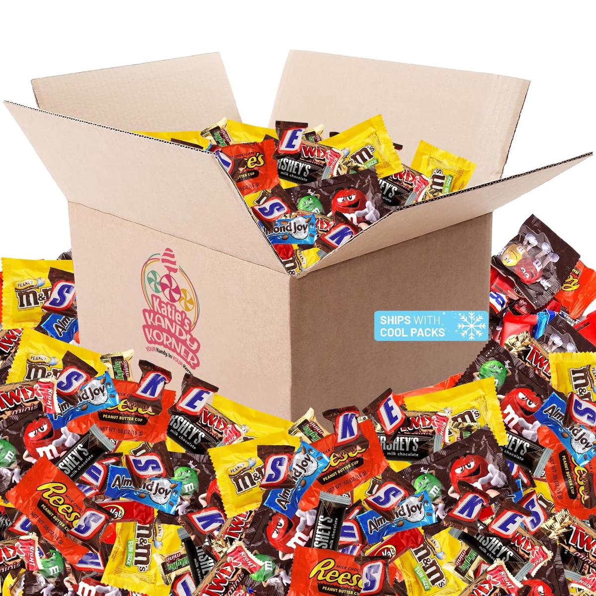 Assorted Chocolate Candy Mix - Individually Wrapped Milk  Dark  and White Chocolates - 5lb Bulk Variety Pack for Snacking  Sharing  and Gifting - Ideal for Home  Office  and Events