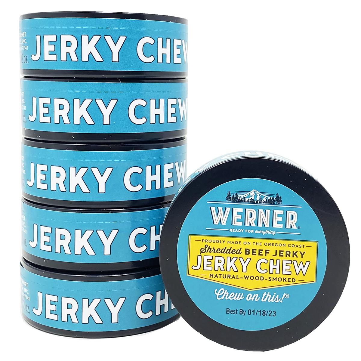 Werner Beef Jerky Chew Pack Of 6  Shredded Beef Jerky Tins  Made In The Usa