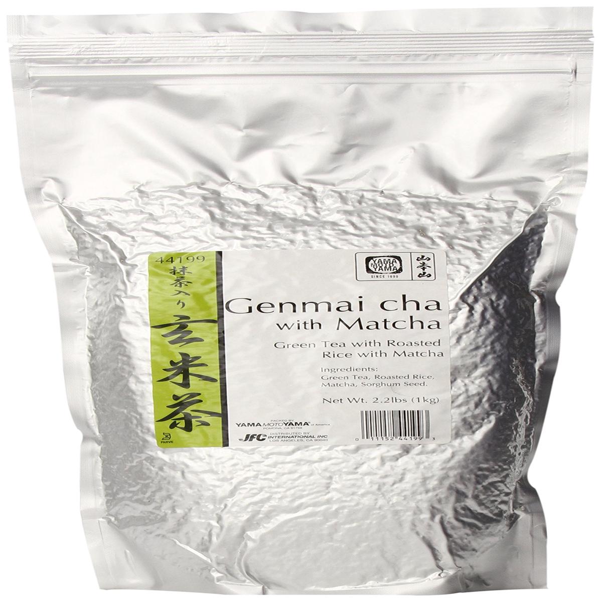 Yamamotoyama Matcha Genmai Cha, 2.2 lb - Premium Japanese Green Tea Blend with Brown Rice, Rich Flavor, Ideal for Tea Lovers