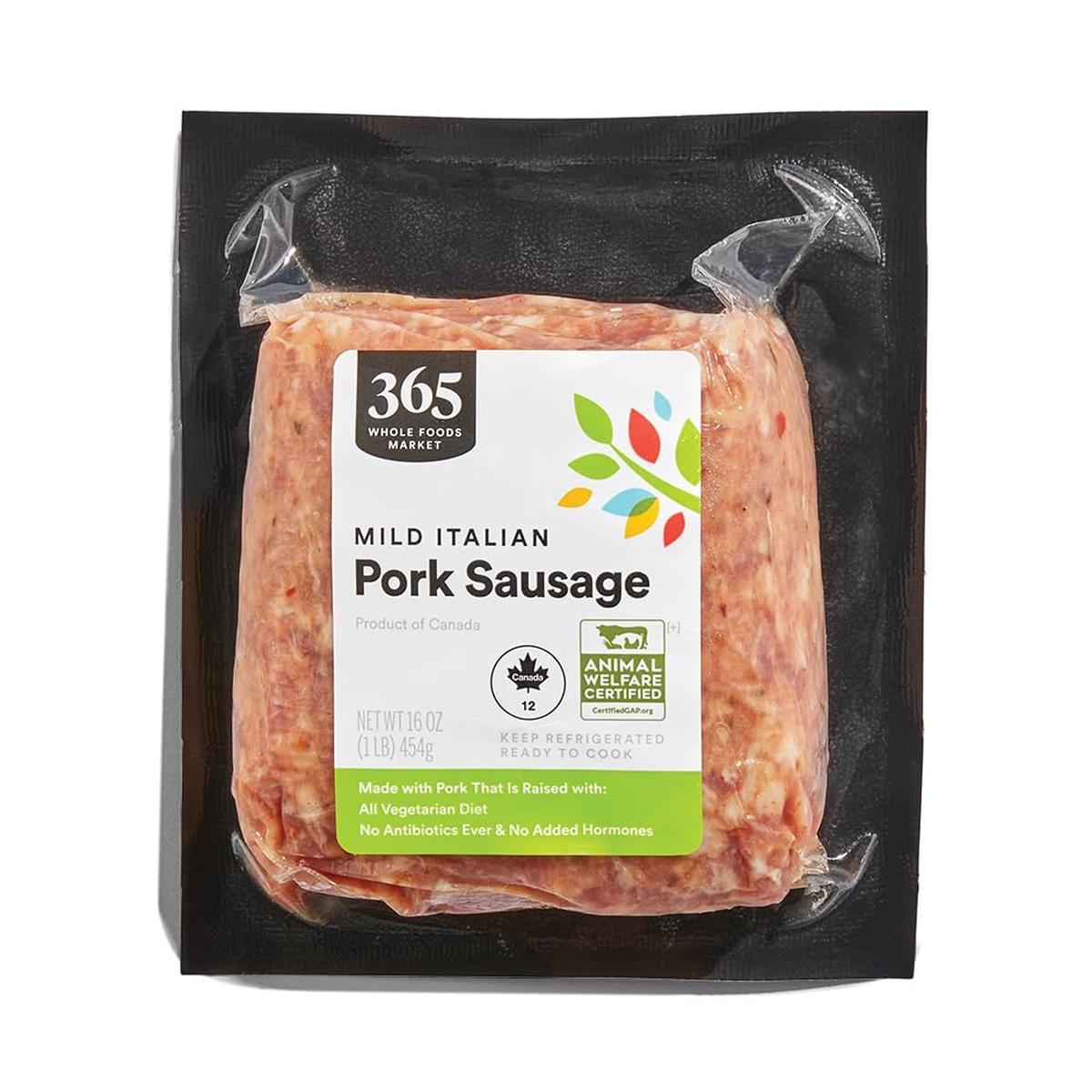 365 By Whole Foods Market, Pork Sausage, Mild Italian, Step 1, 16 Ounce