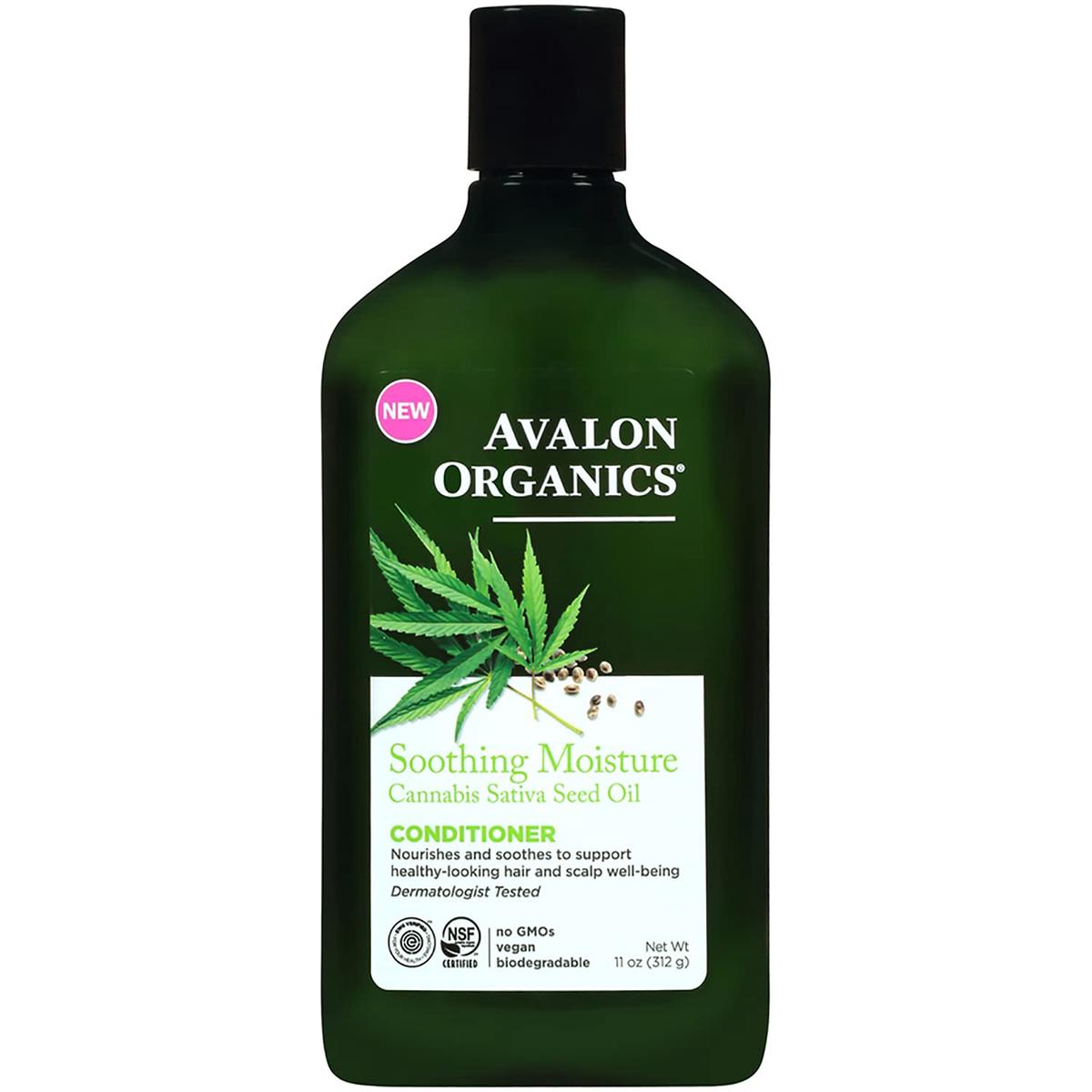 Avalon Organics Soothing Moisture   Sativa Seed Oil Conditioner, 11 Oz