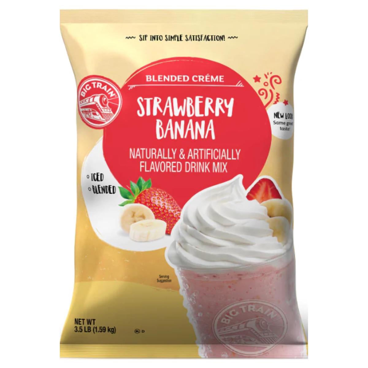 Big Train Strawberry Banana Blended Crme Beverage Mix, 3.5 Pound (Pack of 1)
