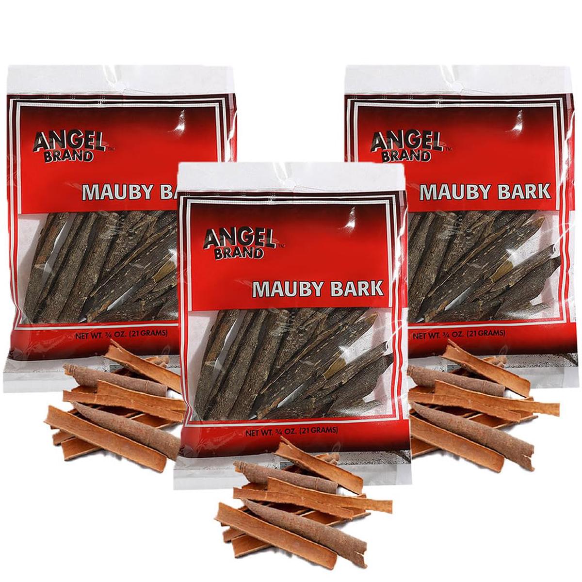 "Angel Brand Mauby Bark  0.75 Oz Pouch Pack Of 3  Authentic Mauby Bark For Tea, Infusions, And Traditional Beverages."