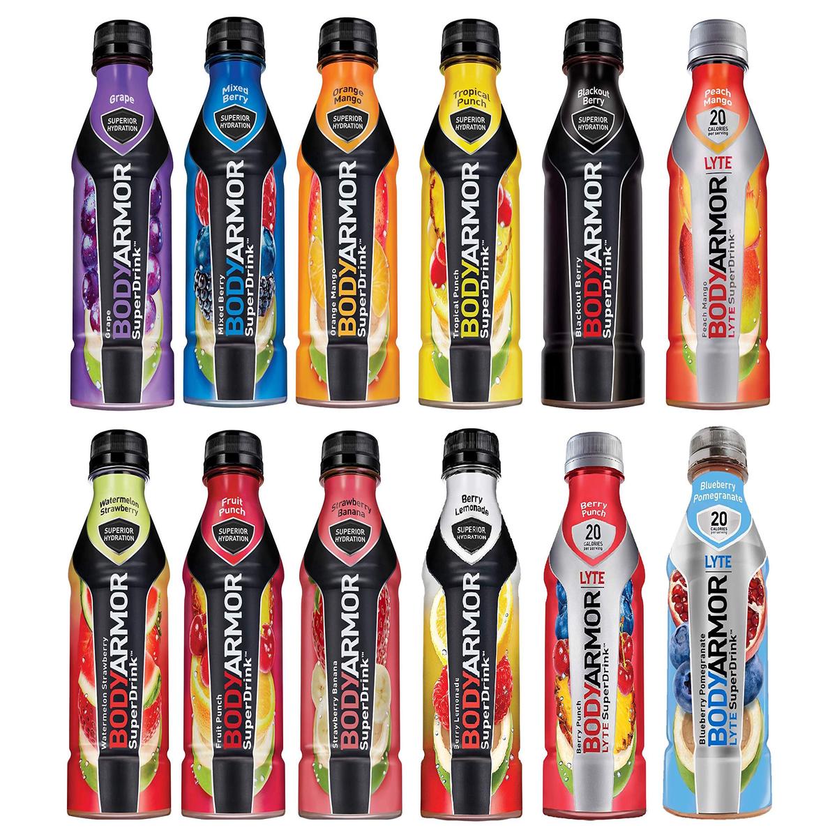 BODYprotective covering Body protective covering Superdrink Variety Pack, 16 Fl Oz (Pack of 24), Assorted Flavors