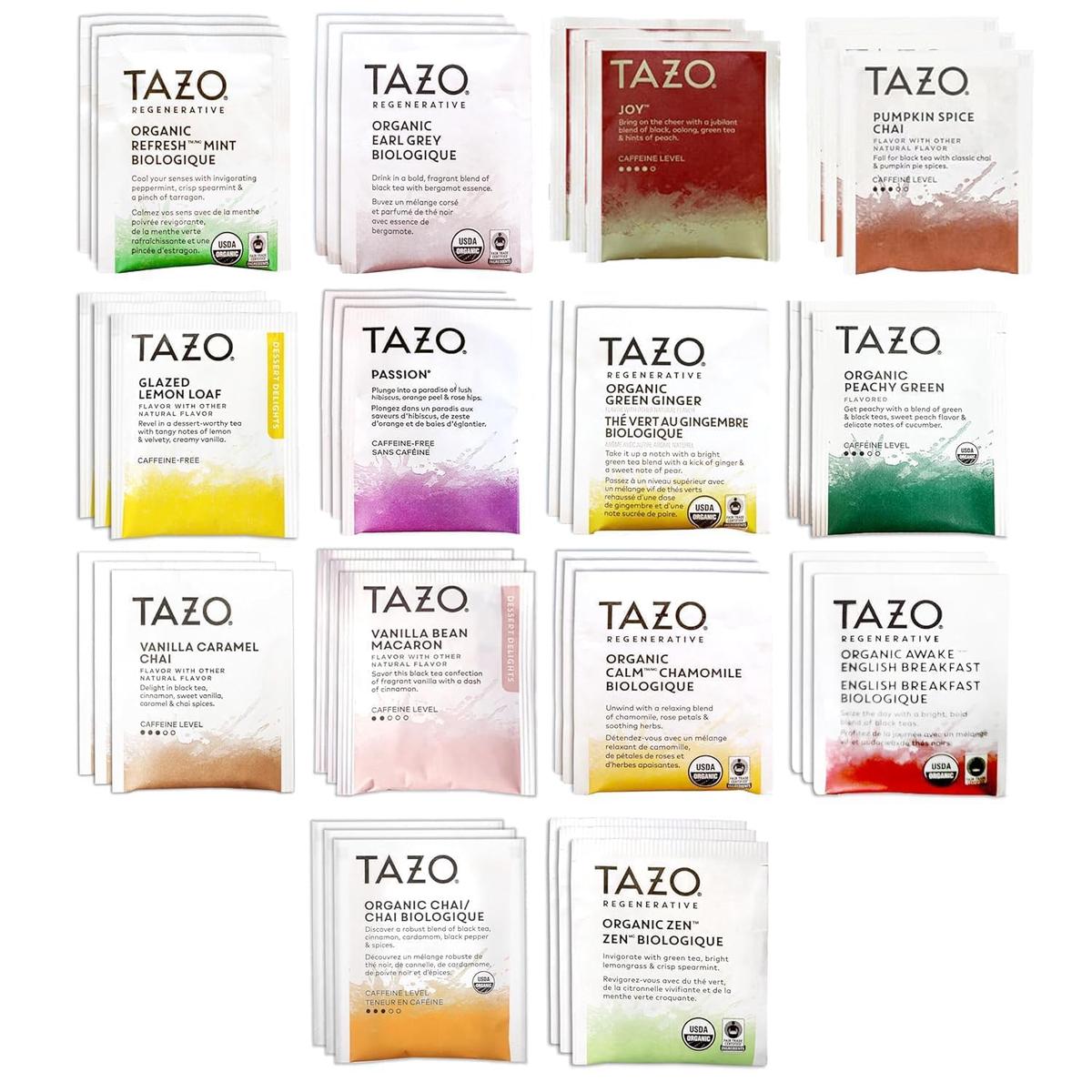 84 Tea Bags - Tea Bags Sampler Assortment Variety Pack Gift Box (42 Count - Pack Of 2) 14 Different Flavors Gifts For Her Him Women Men Tea Lovers Couples Family Friends Coworker