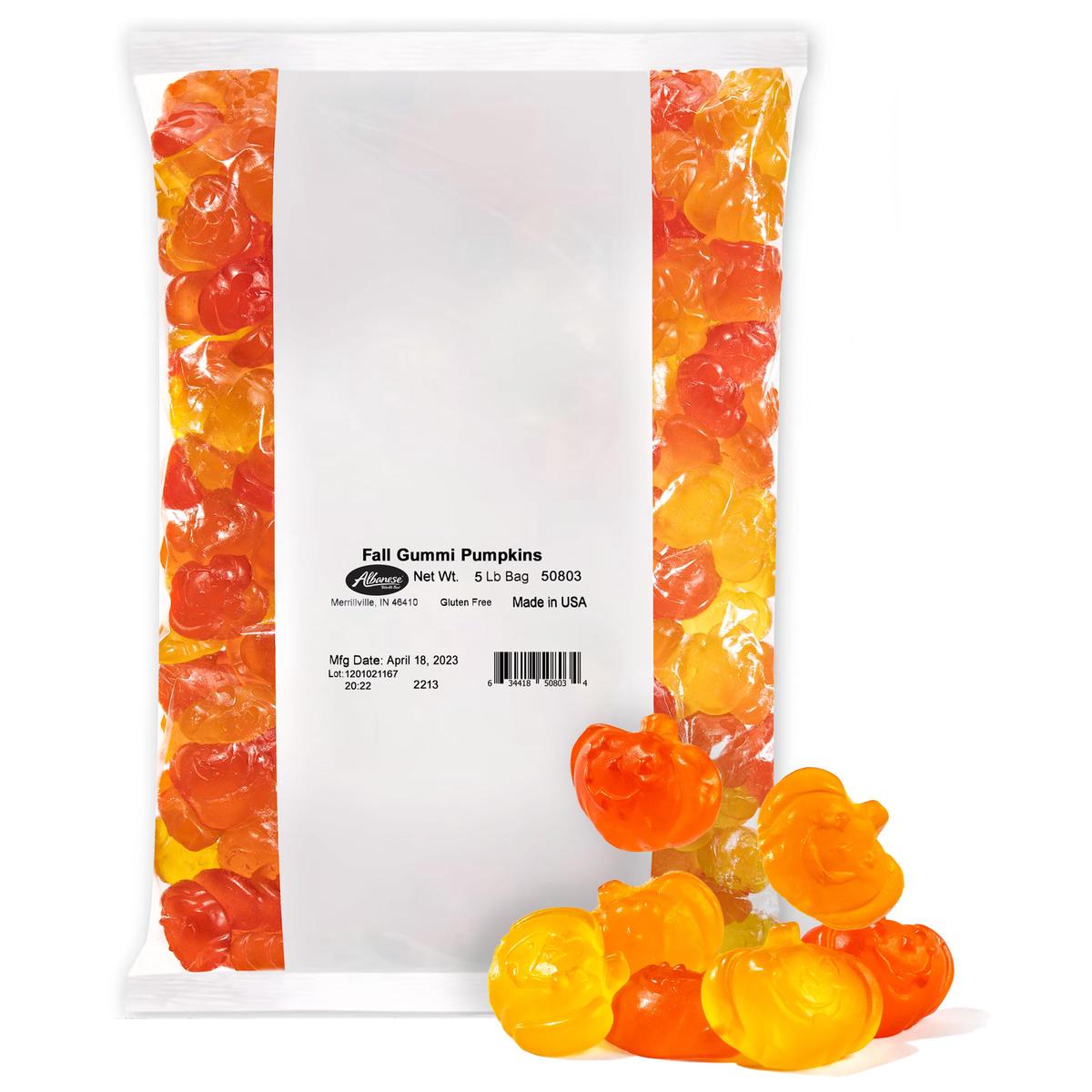 Albanese Worlds Best  Fall Pumpkin Gummies  Halloween Candy  5lb Bag for Halloween Party Favors