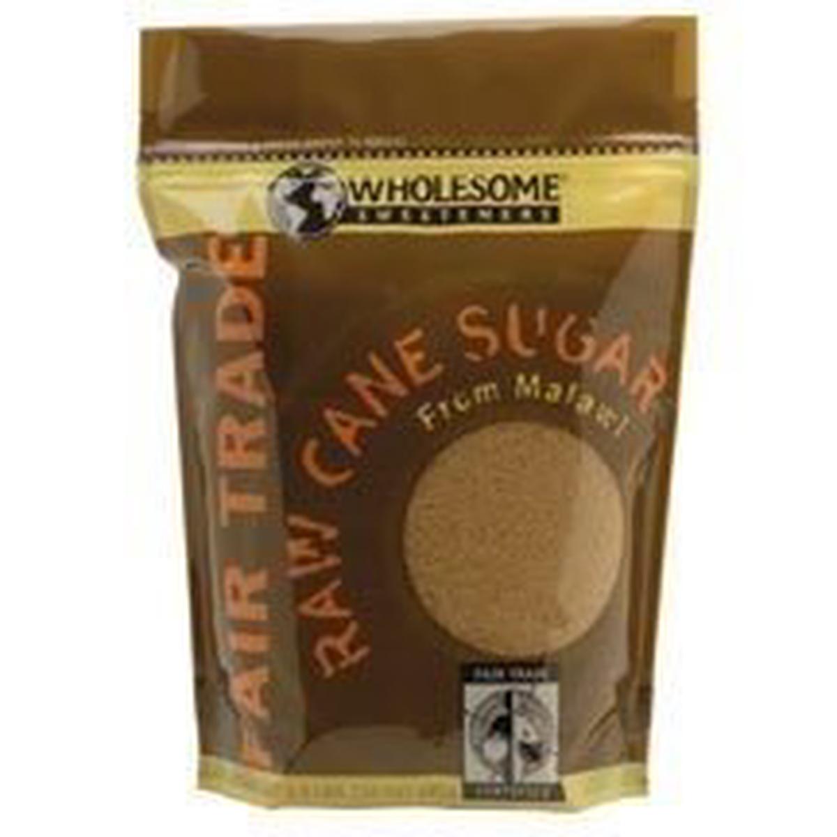 Wholesome Sweeteners Fair Trade Raw Cane Sugar, 24 Ounce Pouches, Pack of 12, Brown, Model 46771