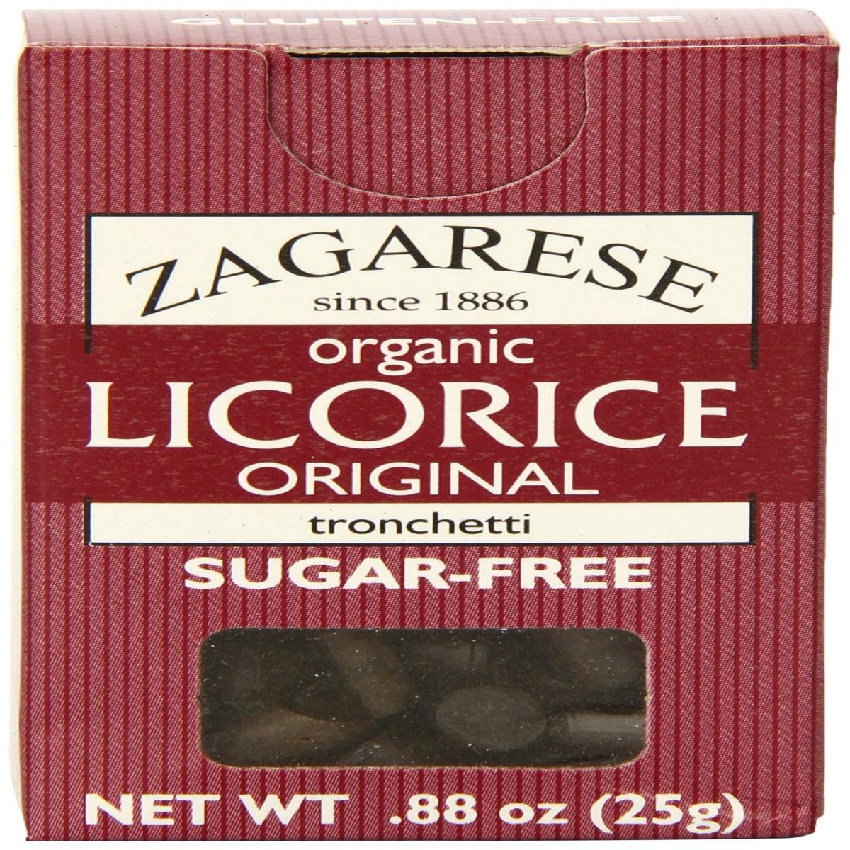 Zagarese 100% Organic Licorice, Original, 0.88 Ounce Flip Top Box