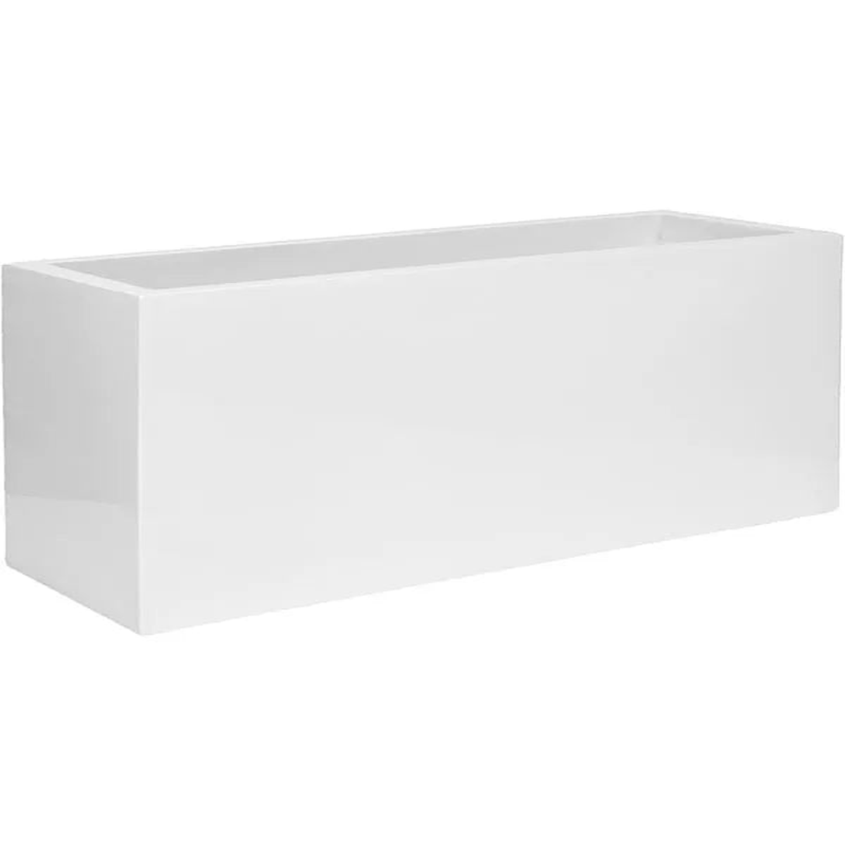 Fiberstone Plant Pot 40cm Height 20cm Dia Jort S Glossy White