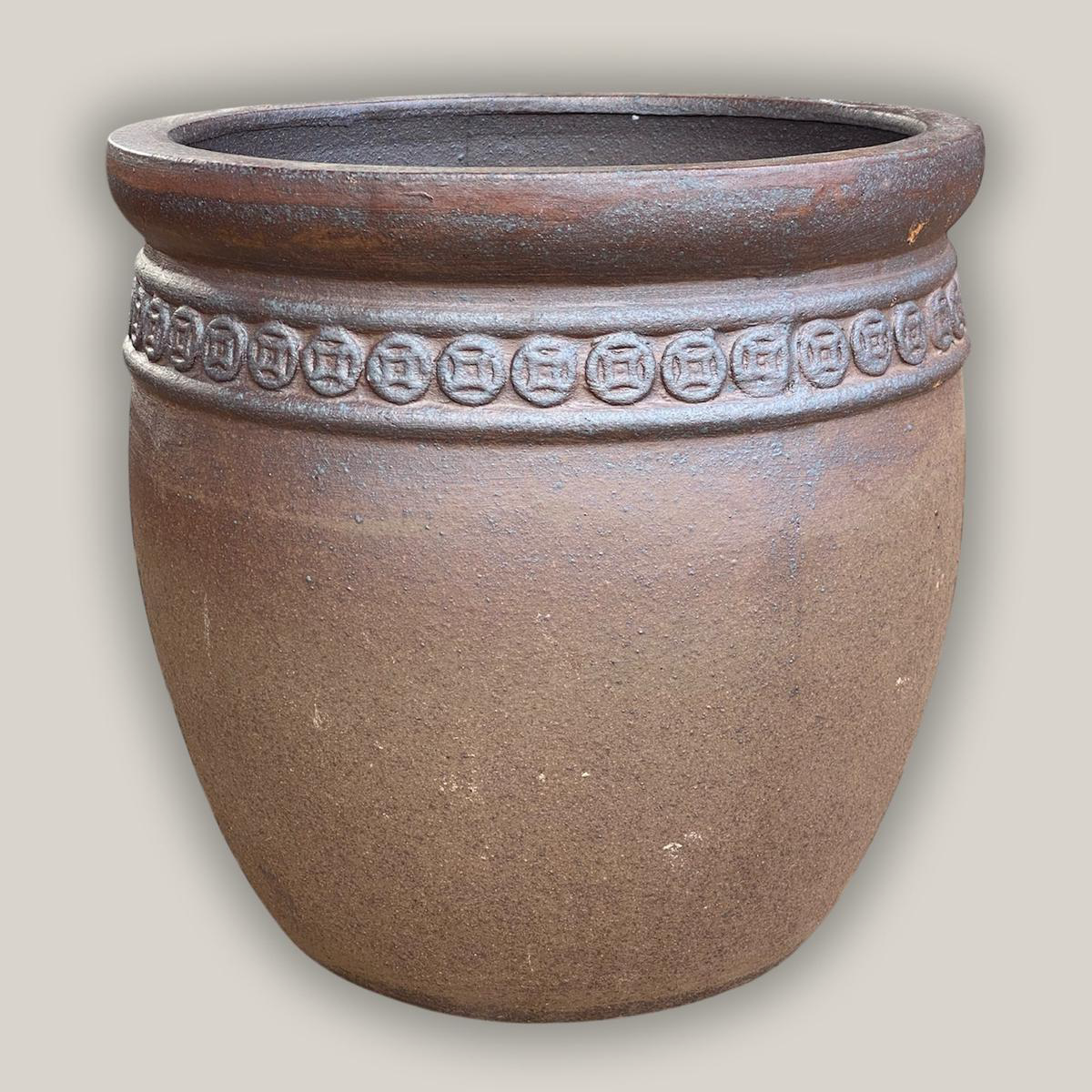 6079H27 8211 Textured Unglazed Coin Pot 8211 308221 x 308221 x 268221 Textured Unglazed Ceramic