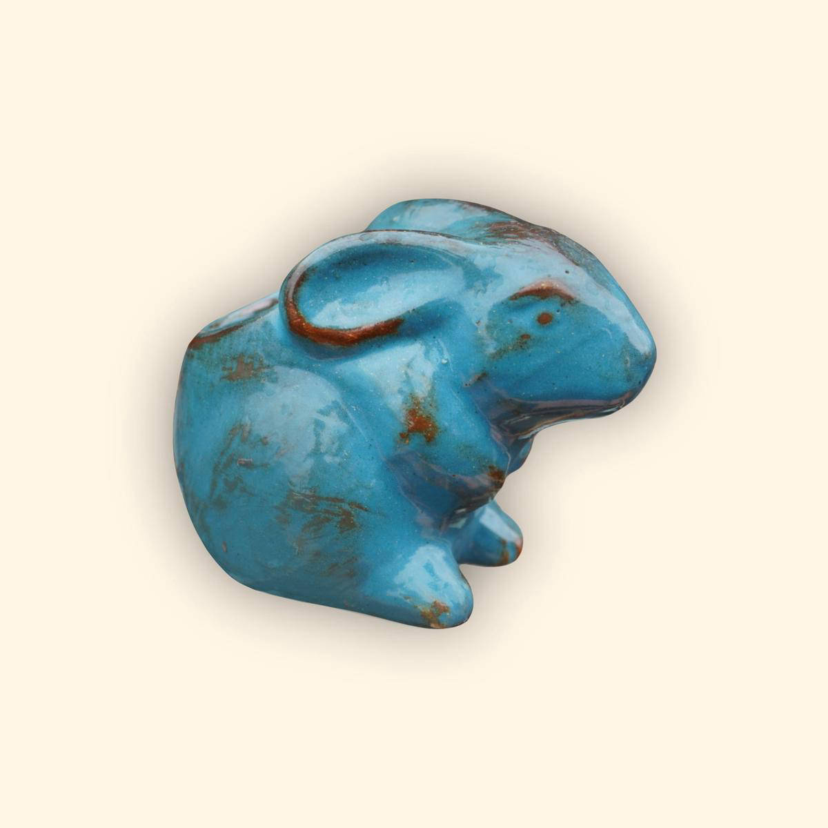 846R1 8211 Antique Aqua Small Ceramic Rabbit Planter 8211 58221 x 48221 x 48221 Antique Aqua