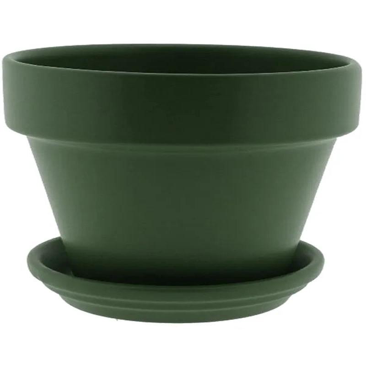 Urbann Plant Pot 17cm Height 18cm Dia Pot 038 Saucer Matt Olive