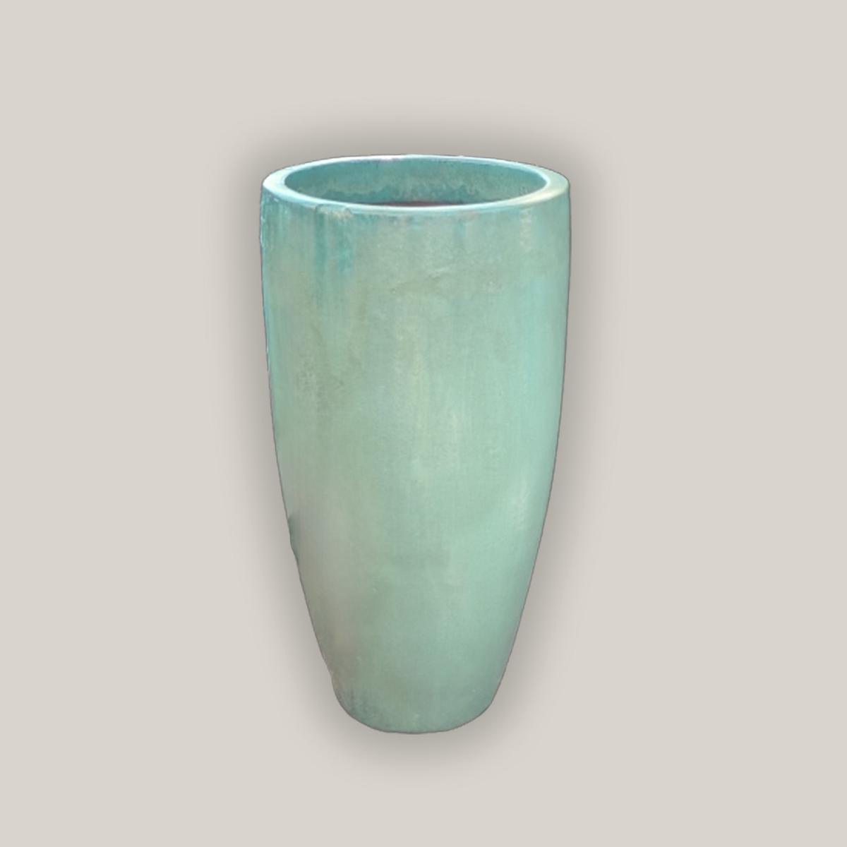 6036H4FS 8211 Light Turquoise Tapered Cylinder Planter 8211 FREE SHIPPING 8211 138221 x 138221 x 278221 Light Turquoise