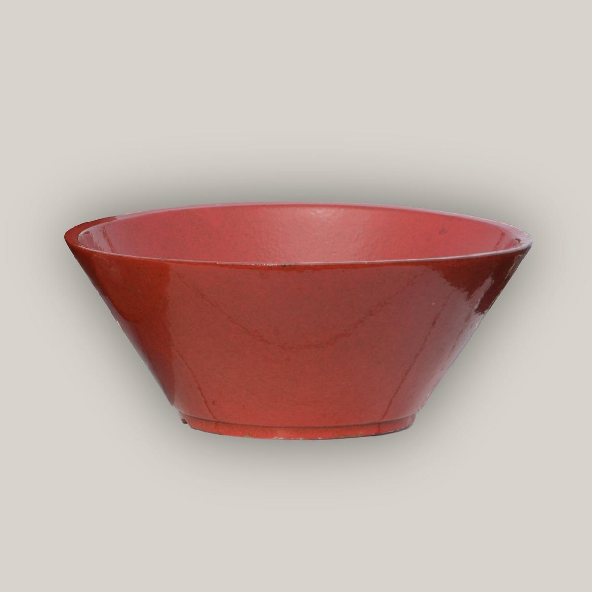 372L6 - Tropical Red Low Wide Planter - 16" x 16" x 6"