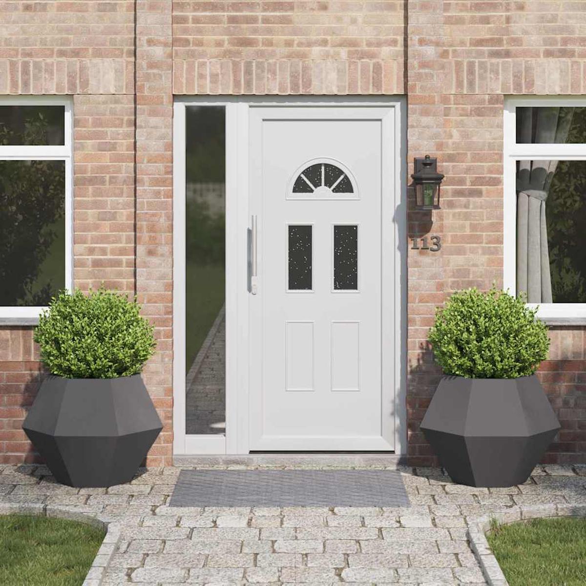 vidaXL Planter 2 pcs Black 75 x 75 x 60 cm Steel