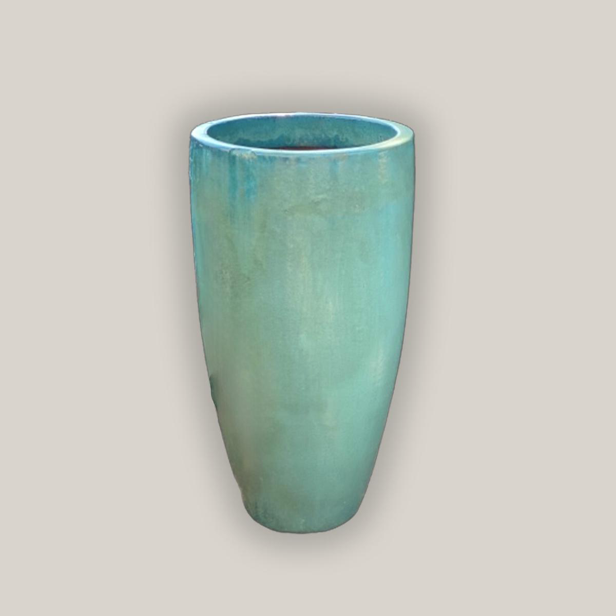 6036H4 FS- Light Turquoise Tapered Cylinder Planter 8211 FREE SHIPPING 8211 138221 x 138221 x 278221 Light Turquoise