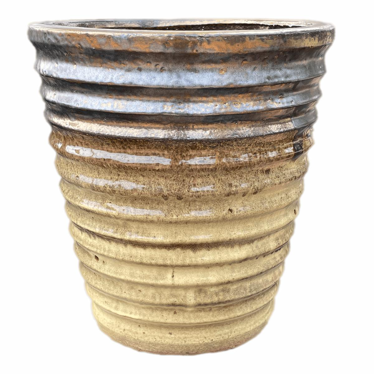 Tapered Ceramic Cylinder 8211 Horizontal Stripe 8211 158221 x 158221 x 238221 Gold Tiger Skin