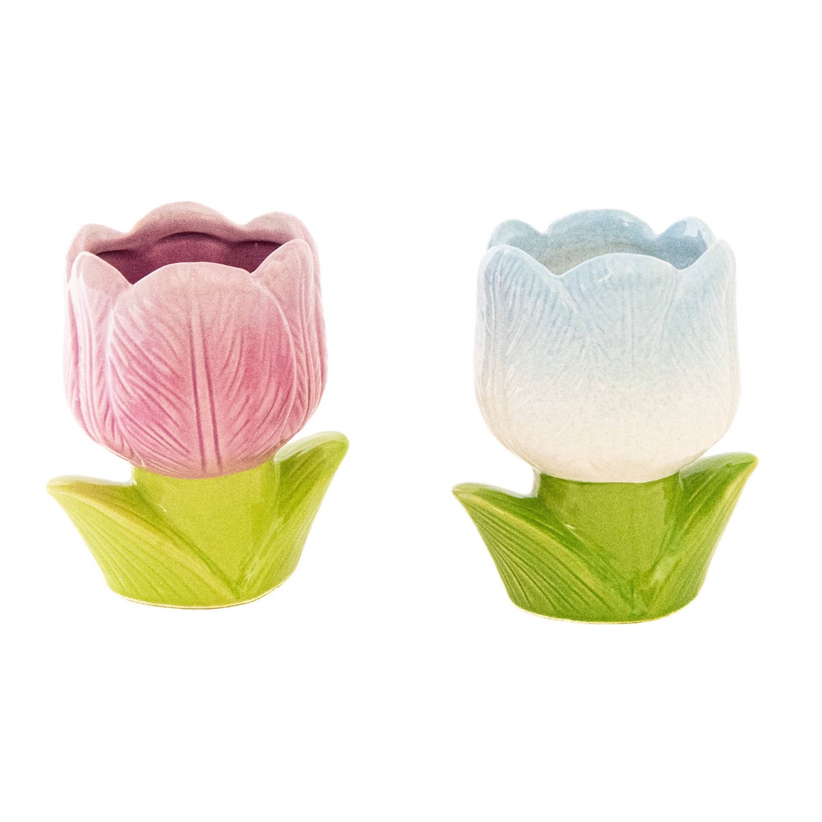Tulip Bloom Cup Ceramic Planter